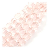 Perles de Bohème Transparentes Ovales 10 x 9 mm sur Fil 12 cm